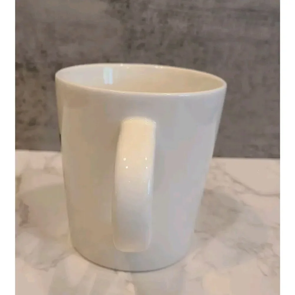 Williams Sonoma 'F' Initial Monogram Rory Dobner Art Mug Fancy Flamingo 19oz EUC